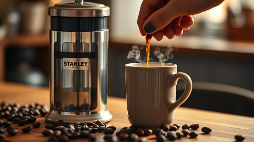 brewing coffee with stanley