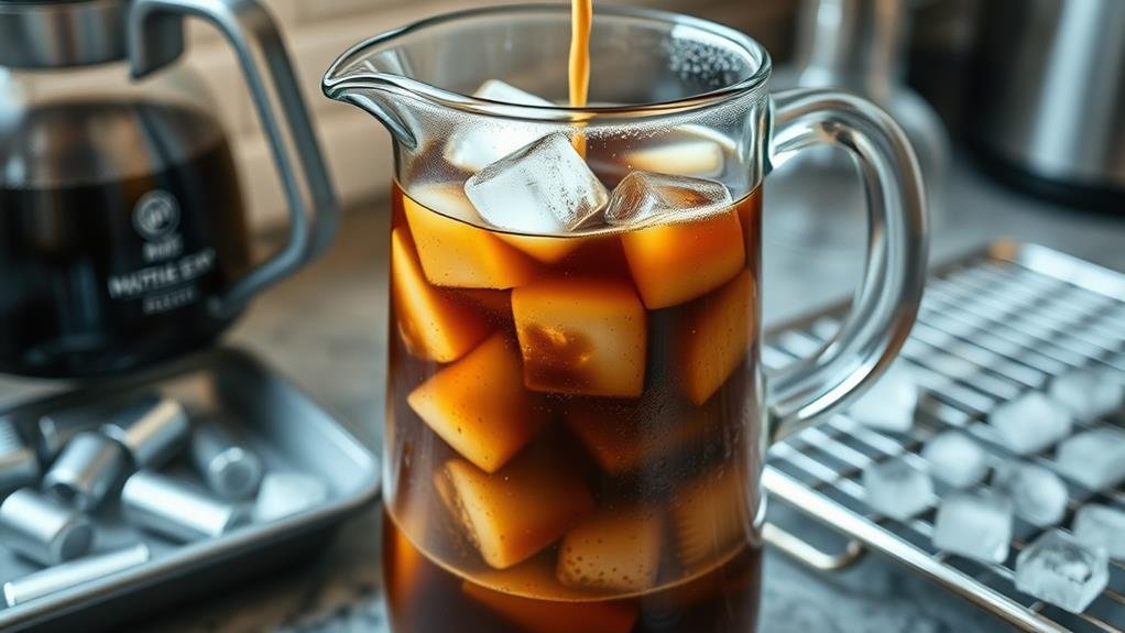 cool coffee stirred gently