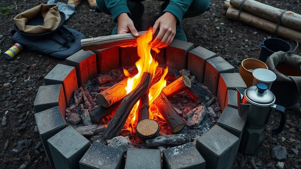 crafting a cozy fireplace