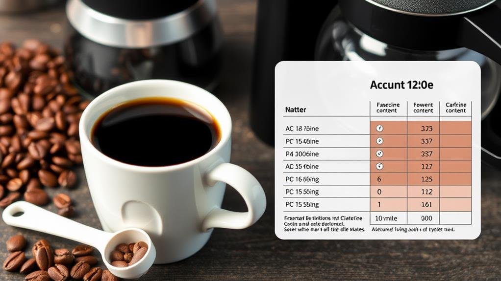 maxwell house s caffeine levels