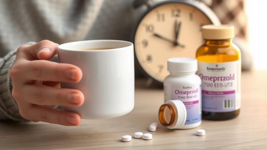 omeprazole coffee wait time