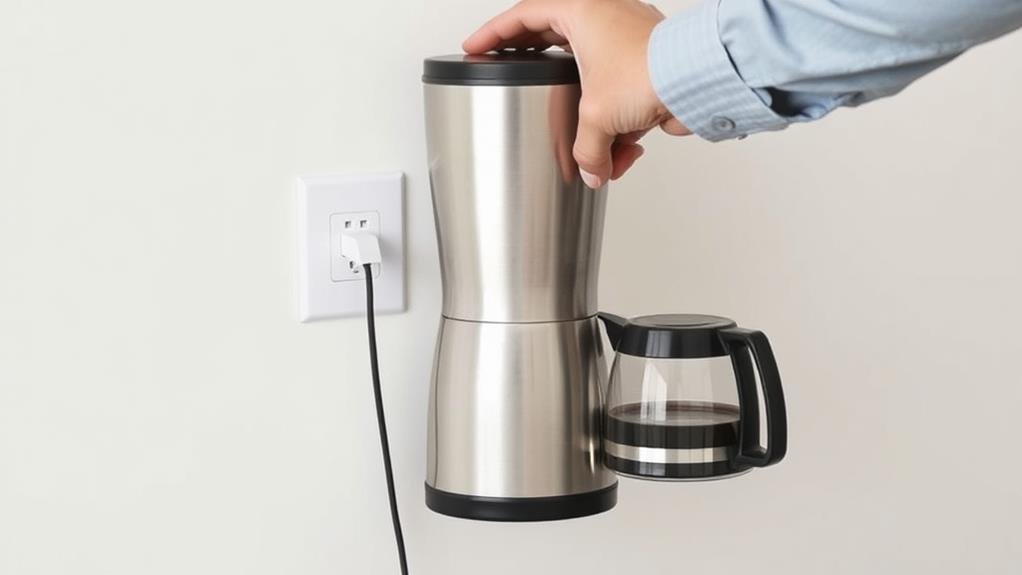 safely unplug coffee maker