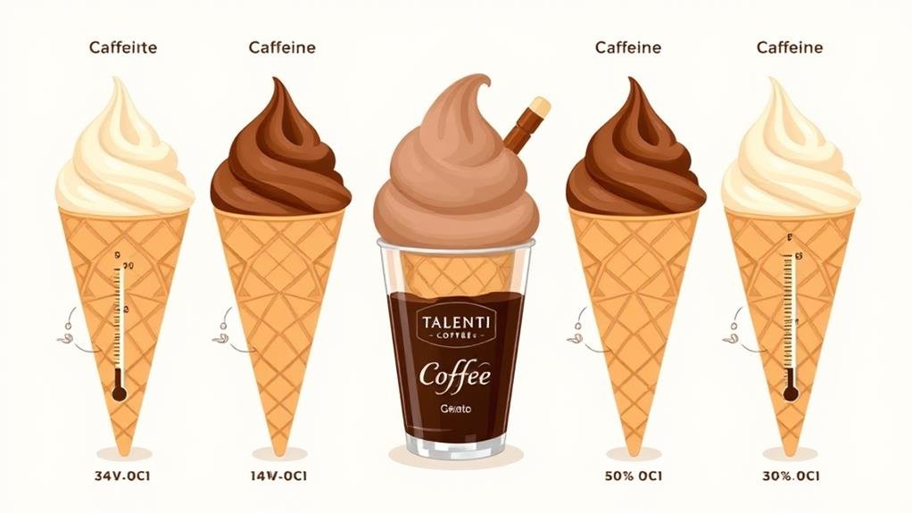 caffeine content in desserts