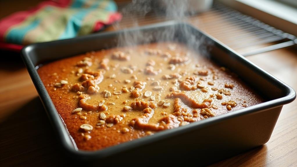 baking and cooling flapjacks