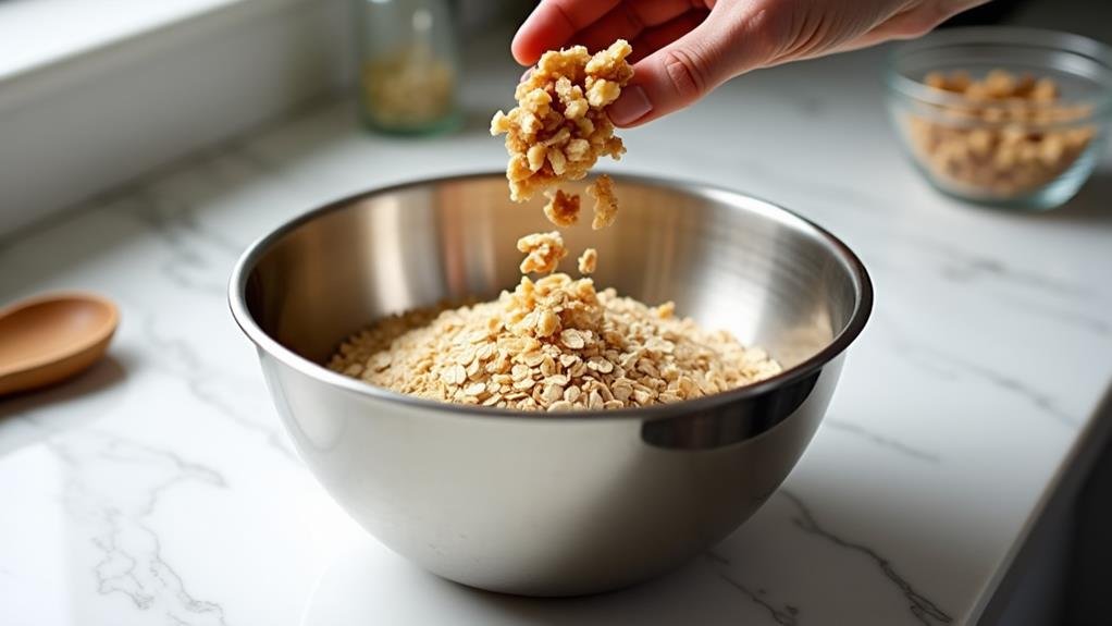 mix oats with walnuts