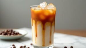 sweet coffee with ice